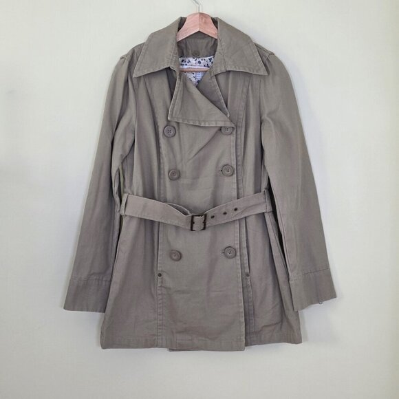 Zara Jackets & Blazers - Zara Trench Coat Women M Beige Twill Pockets Belt Buttons Removable Liner Preppy